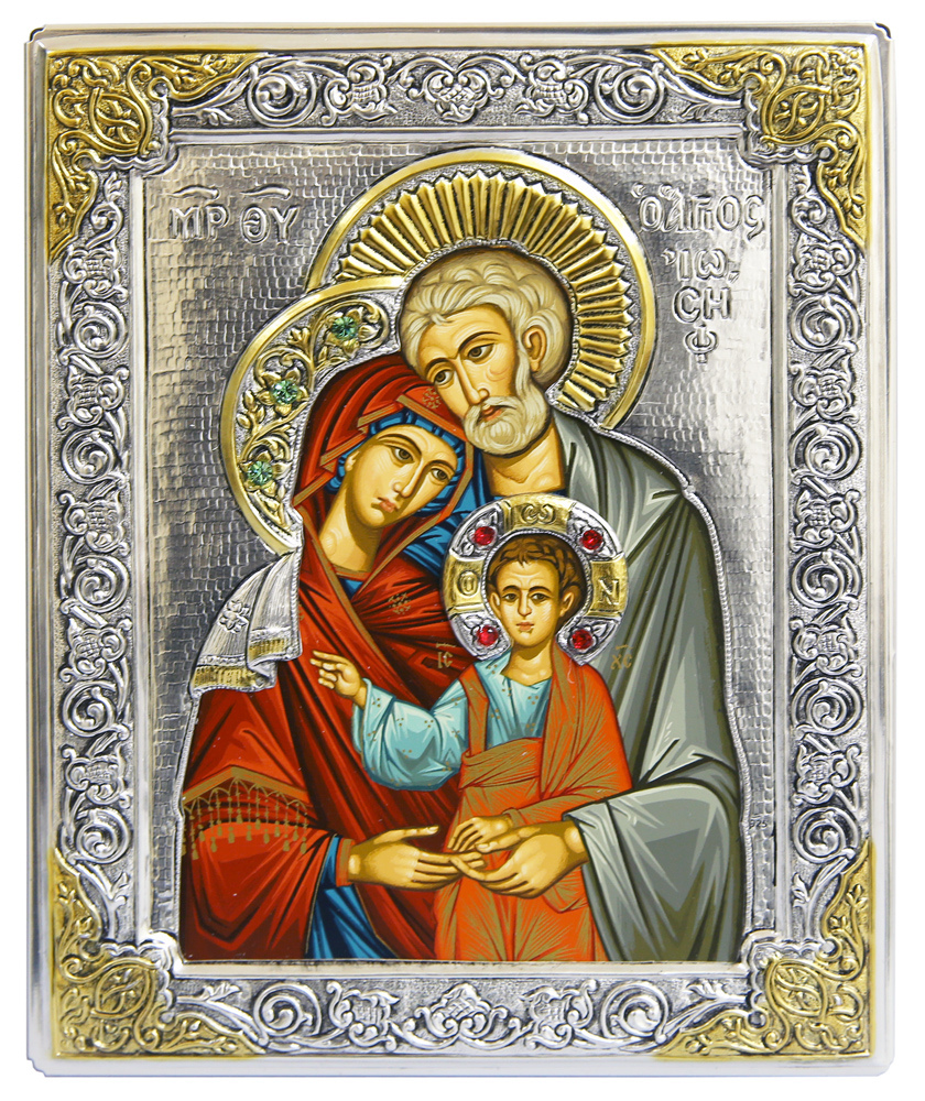 Святые за семью. Семейная икона Святого семейства. Костомаровская икона святое семейство. Икона Святая семья. Византийская икона святое семейство.